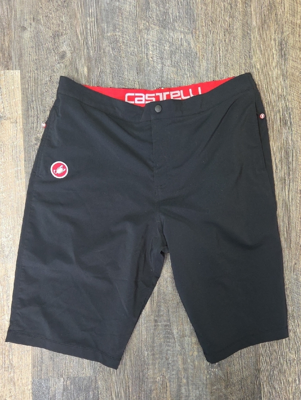 Castelli Black Shorts with Red Accent